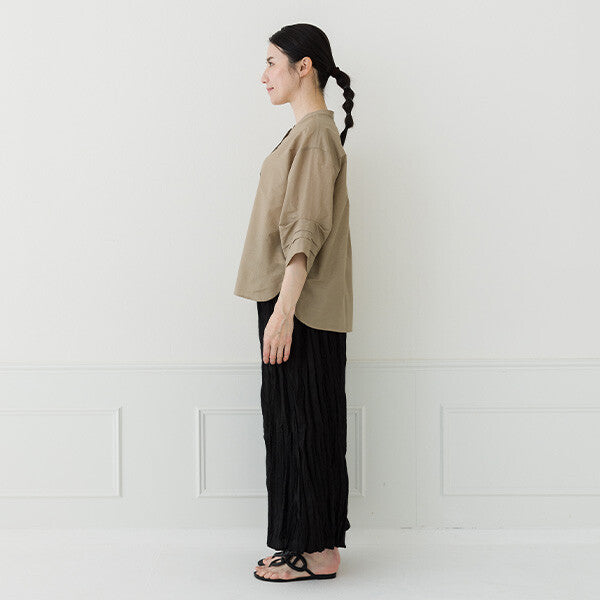 【crea delice】棉尼龍打褶袖襯衫 Japan E-Shop