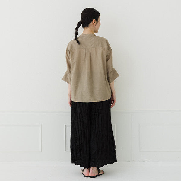 【crea delice】棉尼龍打褶袖襯衫 Japan E-Shop