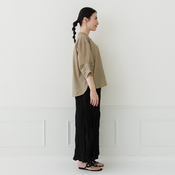 【crea delice】棉尼龍打褶袖襯衫 Japan E-Shop