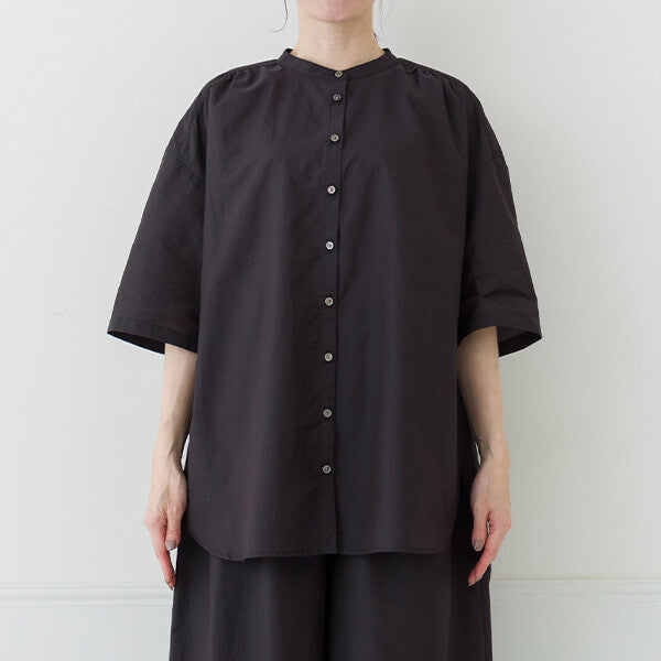 【crea delice】棉尼龍抓褶長版上衣 Japan E-Shop