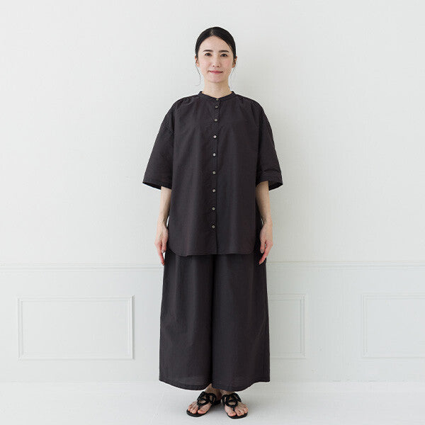 【crea delice】棉尼龍抓褶長版上衣 Japan E-Shop