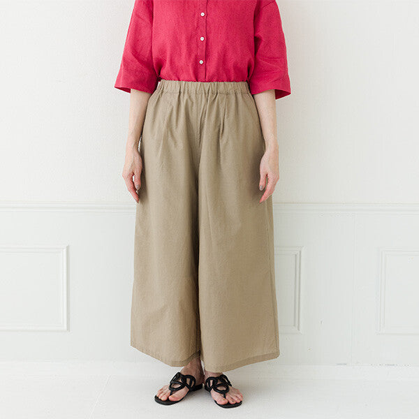 【crea delice】棉尼龍寬版長褲 Japan E-Shop