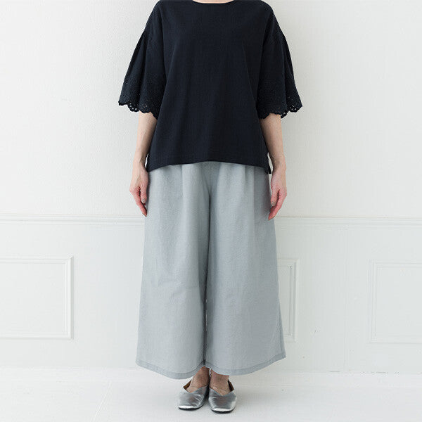 【crea delice】棉尼龍寬版長褲 Japan E-Shop