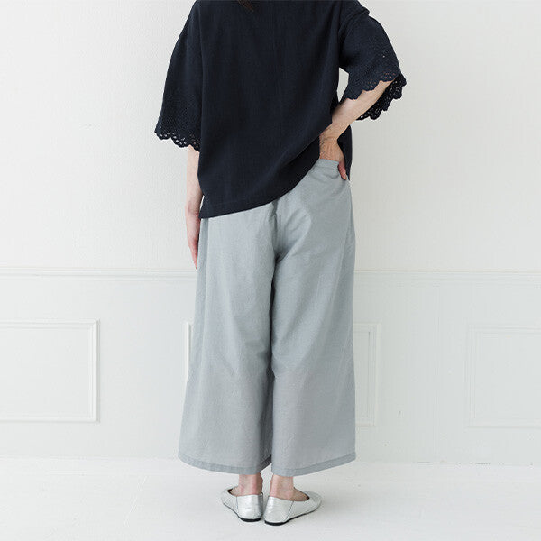 【crea delice】棉尼龍寬版長褲 Japan E-Shop
