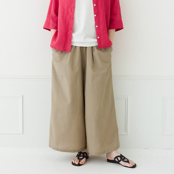 【crea delice】棉尼龍寬版長褲 Japan E-Shop