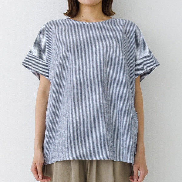 【kermu】皺褶棉側打褶寬版上衣 Japan E-Shop