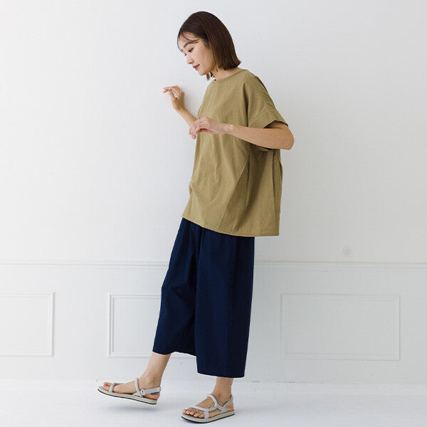 【kermu】皺褶棉側打褶寬版上衣 Japan E-Shop