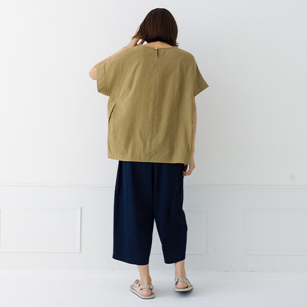 【kermu】皺褶棉側打褶寬版上衣 Japan E-Shop