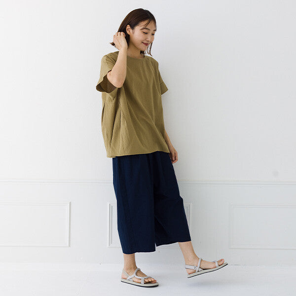 【kermu】皺褶棉側打褶寬版上衣 Japan E-Shop