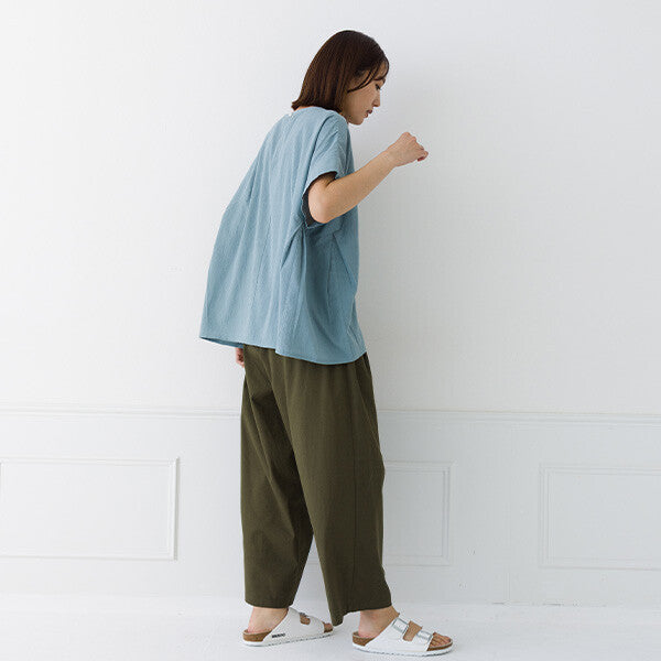 【kermu】皺褶棉側打褶寬版上衣 Japan E-Shop