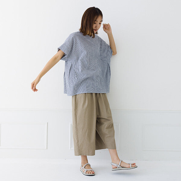 【kermu】皺褶棉側打褶寬版上衣 Japan E-Shop