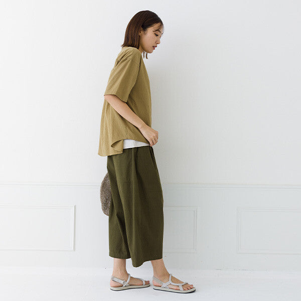 【kermu】皺褶棉寬版立領襯衫 Japan E-Shop