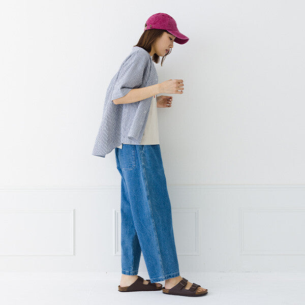 【kermu】皺褶棉寬版立領襯衫 Japan E-Shop