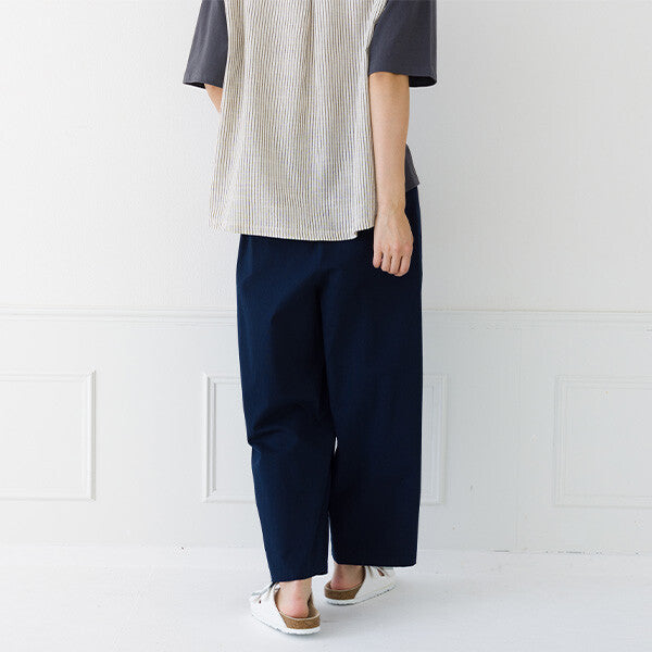 【kermu】棉質鬆緊腰直筒休閒長褲 Japan E-Shop