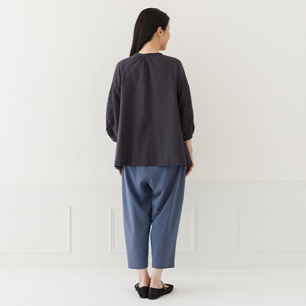 【crea delice】純棉刺繡寬袖套頭襯衫 Japan E-Shop