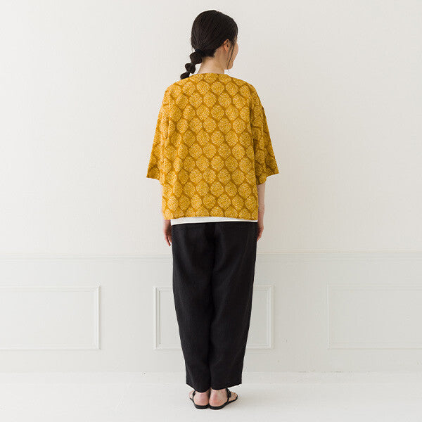 【crea delice】棉麻滿版印花立領上衣 Japan E-Shop