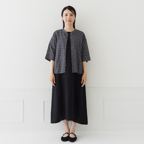 【crea delice】棉麻滿版印花立領上衣 Japan E-Shop