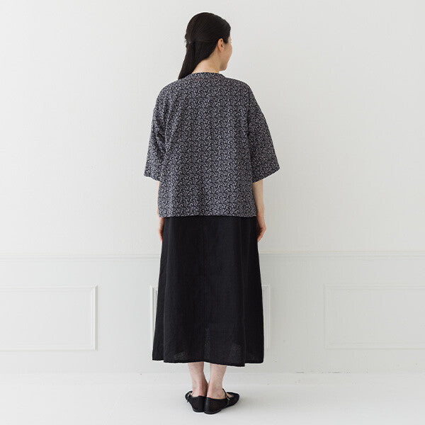 【crea delice】棉麻滿版印花立領上衣 Japan E-Shop