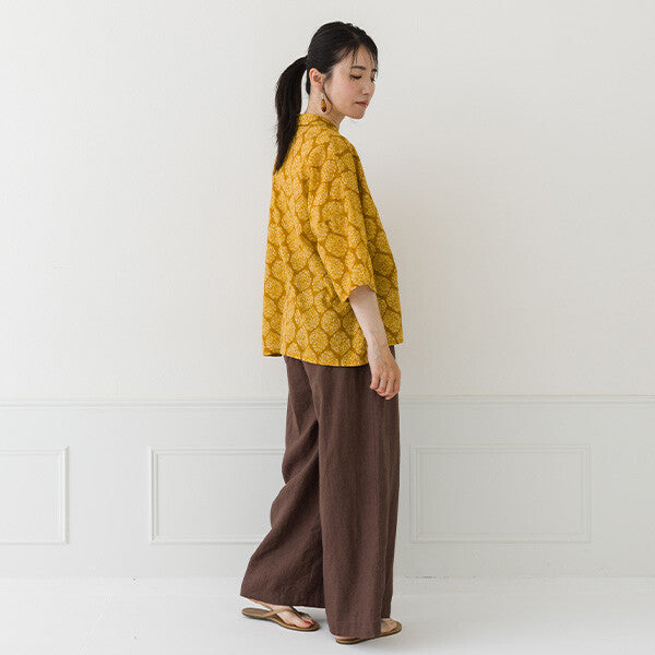 【crea delice】棉麻寬版滿版印花上衣 Japan E-Shop