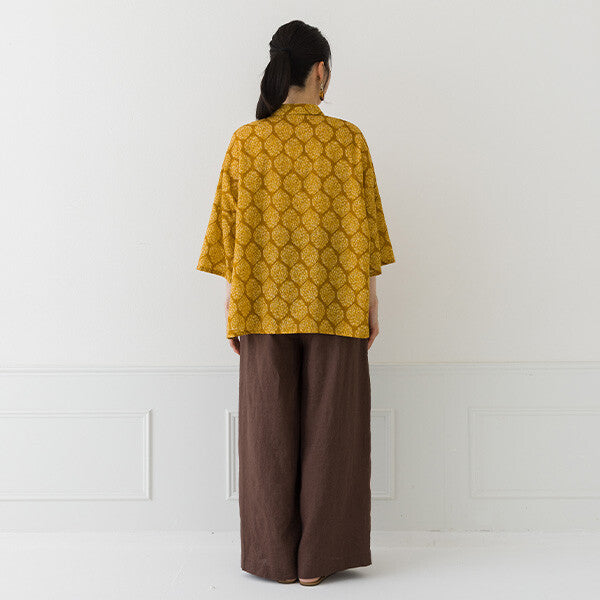 【crea delice】棉麻寬版滿版印花上衣 Japan E-Shop