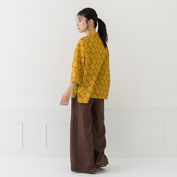 【crea delice】棉麻寬版滿版印花上衣 Japan E-Shop