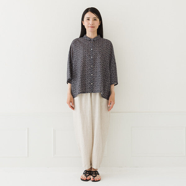 【crea delice】棉麻寬版滿版印花上衣 Japan E-Shop