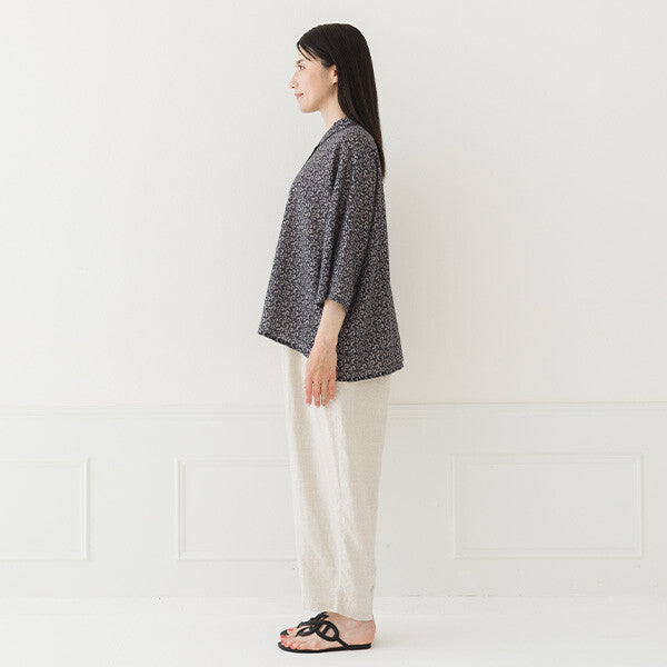 【crea delice】棉麻寬版滿版印花上衣 Japan E-Shop