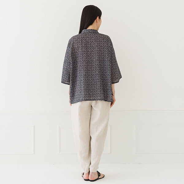 【crea delice】棉麻寬版滿版印花上衣 Japan E-Shop
