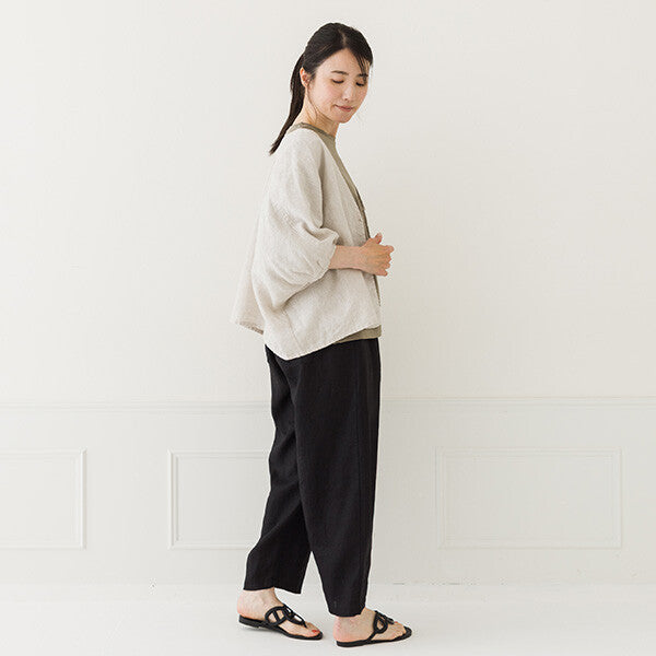 【crea delice】100%亞麻V領蝙蝠袖襯衫 Japan E-Shop