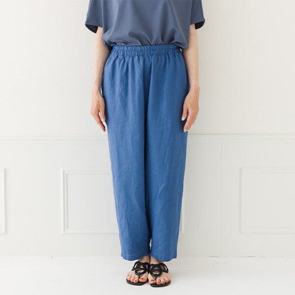 【crea delice】純麻鬆緊腰繭型長褲 Japan E-Shop