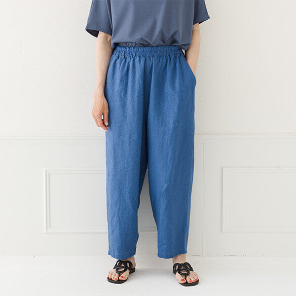 【crea delice】純麻鬆緊腰繭型長褲 Japan E-Shop