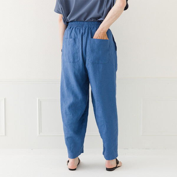 【crea delice】純麻鬆緊腰繭型長褲 Japan E-Shop