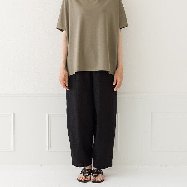 【crea delice】純麻鬆緊腰繭型長褲 Japan E-Shop