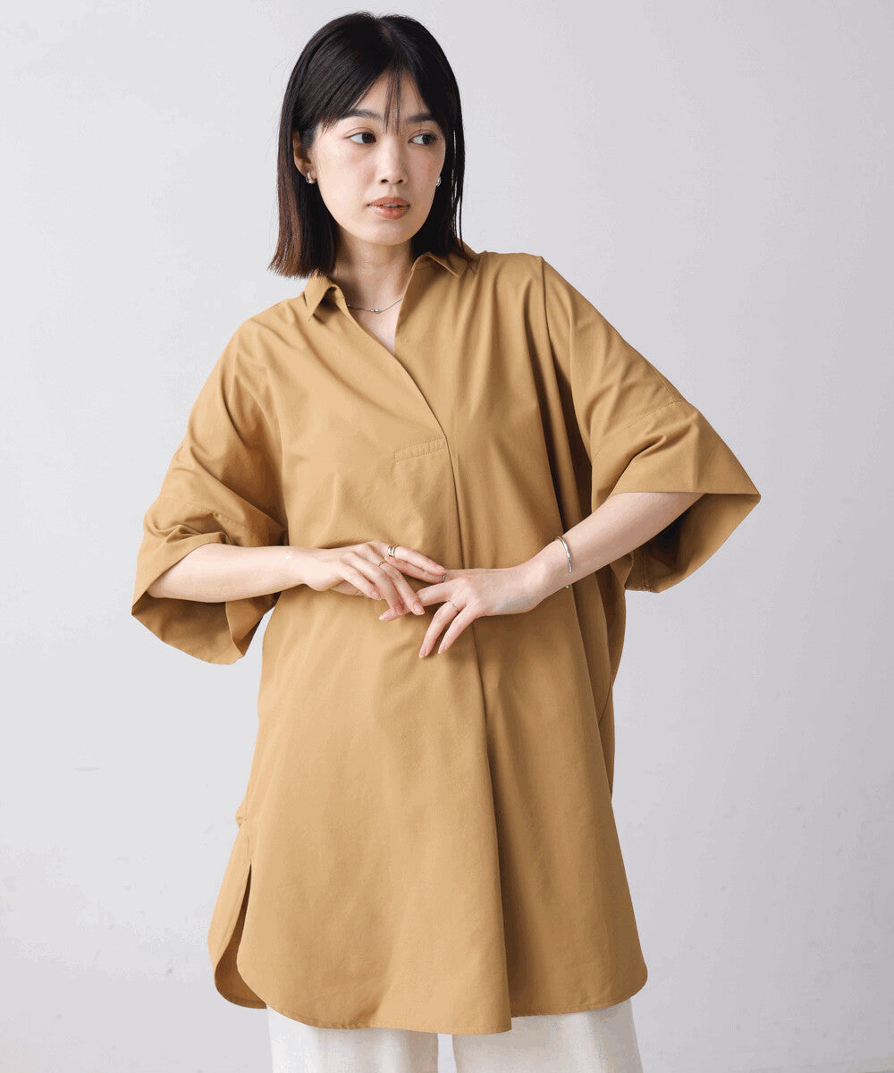 【Bou Jeloud】涼感防曬寬版長版襯衫 顏色