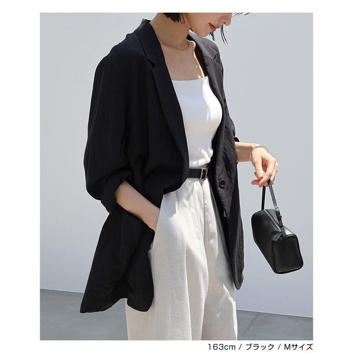 【evernavy】天絲亞麻混紡單釦西裝外套 Japan E-Shop