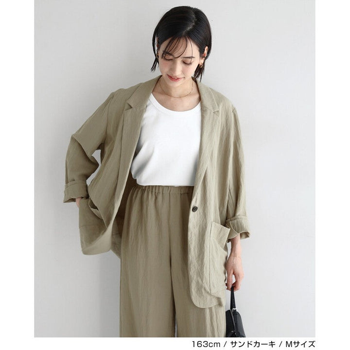 【evernavy】天絲亞麻混紡單釦西裝外套 Japan E-Shop