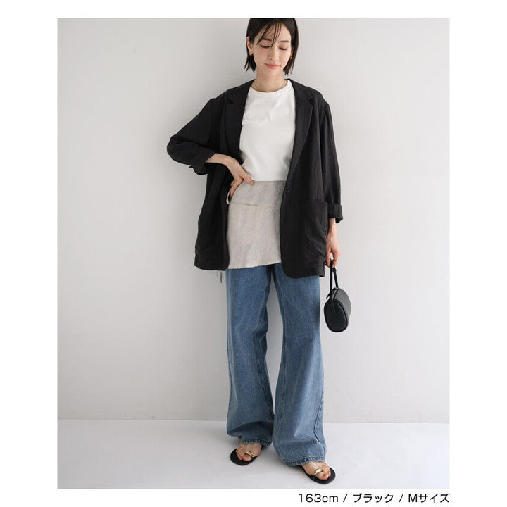 【evernavy】天絲亞麻混紡單釦西裝外套 Japan E-Shop