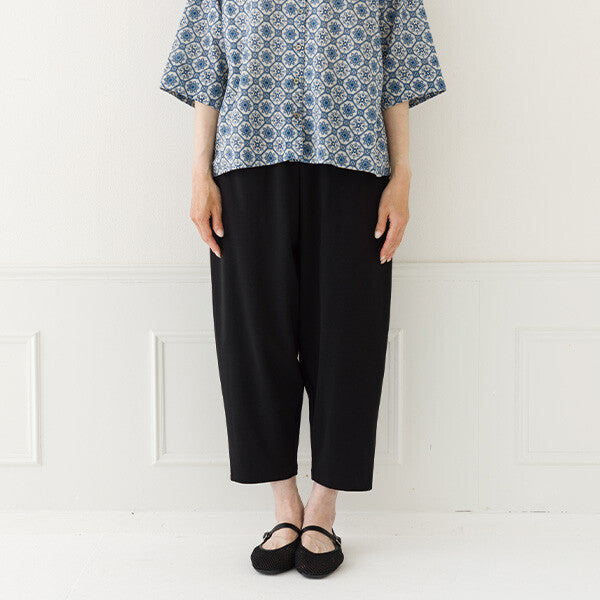 【crea delice】純棉順滑鬆緊腰錐形長褲 Japan E-Shop