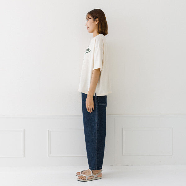 【kermu】接觸冷感裂紋字母寬版T恤 Japan E-Shop