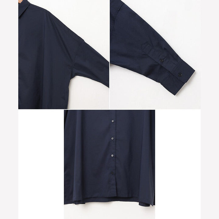 【evernavy】棉混紡易整理斗篷版型寬鬆襯衫 Japan E-Shop