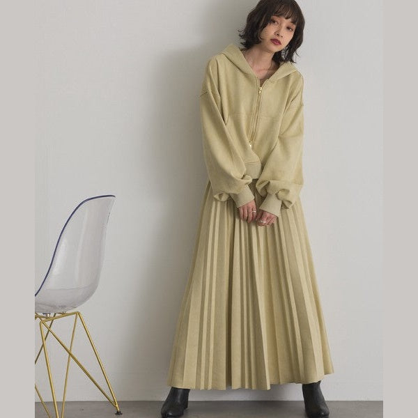 ELENCARE DUE 麂皮感雙頭拉鍊短版連帽外套 Japan E-Shop