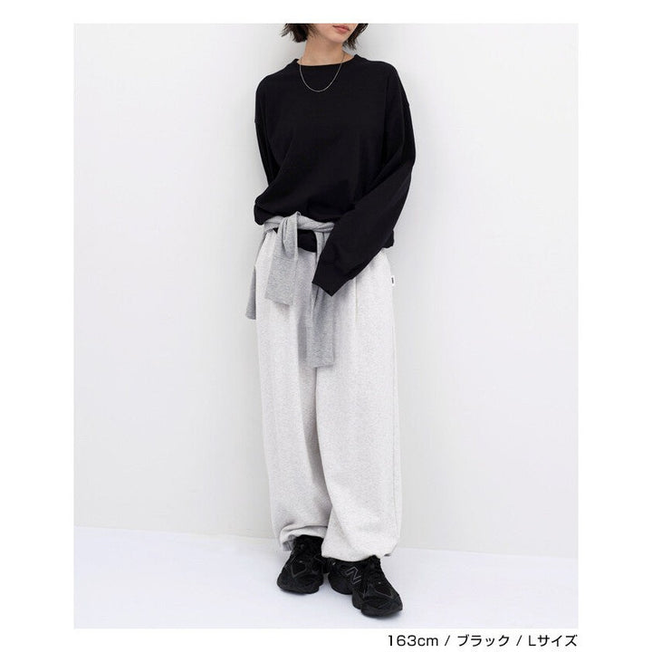 【ANME】厚磅精梳棉圓領長袖上衣 寬鬆版型情侶可穿 顏色