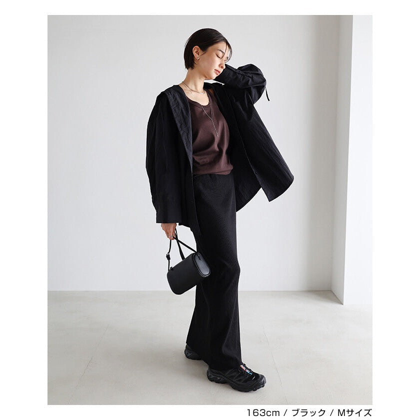 【evernavy】薄款尼龍連帽寬鬆長版襯衫 Japan E-Shop