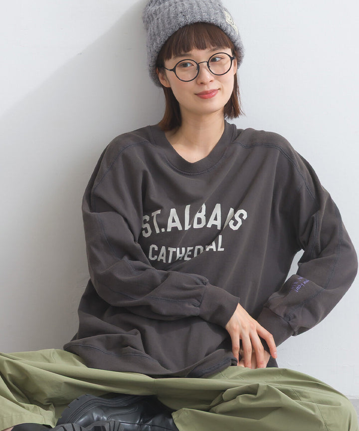 【iriey】雪花水洗薄刷毛 品牌字母 寬鬆套頭衫 Japan E-Shop
