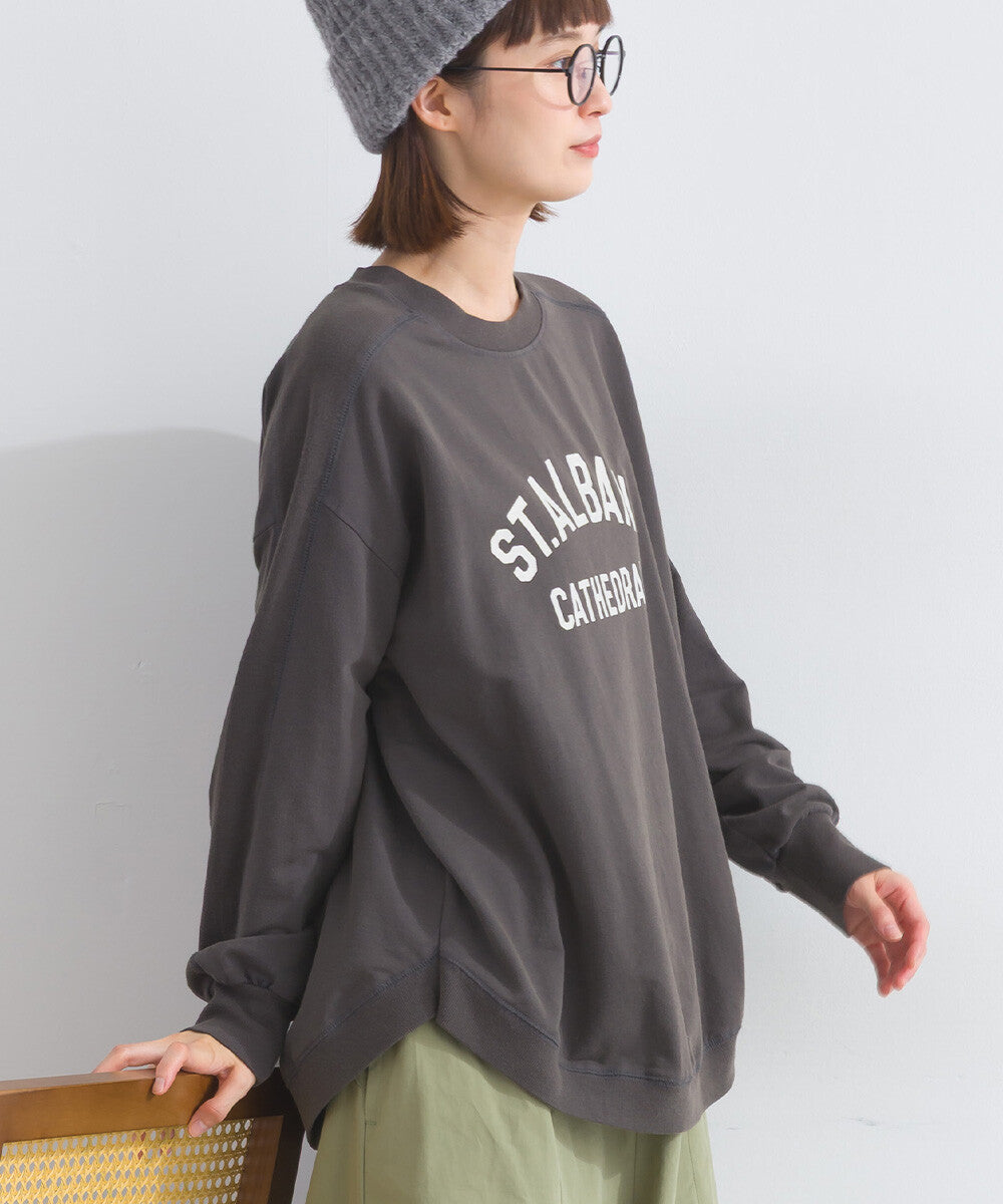 【iriey】雪花水洗薄刷毛 品牌字母 寬鬆套頭衫 Japan E-Shop