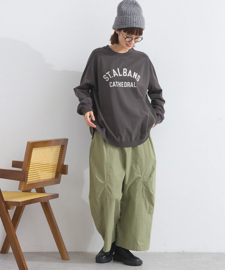 【iriey】雪花水洗薄刷毛 品牌字母 寬鬆套頭衫 Japan E-Shop