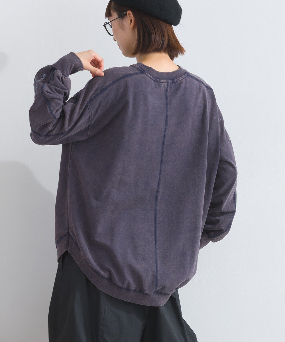 【iriey】雪花水洗薄刷毛 品牌字母 寬鬆套頭衫 Japan E-Shop