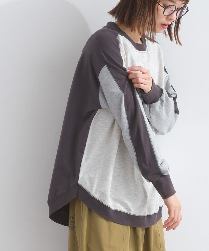 【iriey】雪花水洗薄刷毛 品牌字母 寬鬆套頭衫 Japan E-Shop