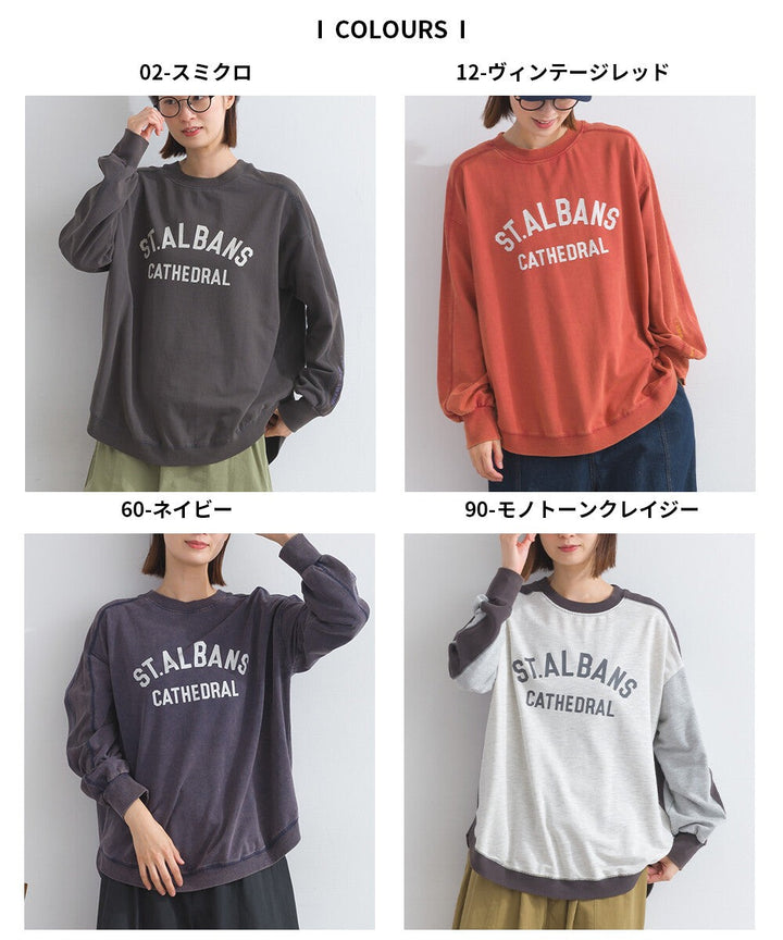 【iriey】雪花水洗薄刷毛 品牌字母 寬鬆套頭衫 Japan E-Shop