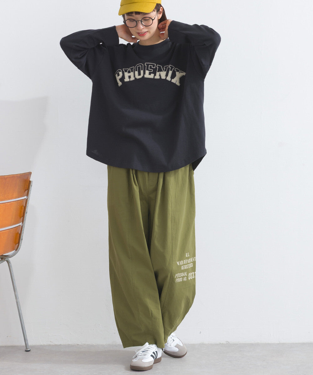 【iriey】立體刺繡大學風字母 純棉寬鬆套頭衫 Japan E-Shop